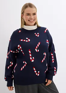 Pull de Noël à col rond, oversize, bonprix