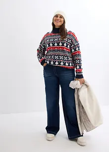 Pull de Noël à col roulé, bonprix