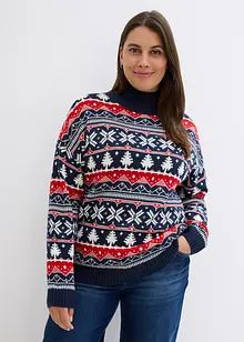 Pull de Noël à col roulé, bonprix