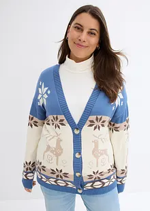 Gilet en maille avec motifs de Noël, bonprix