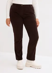 Pantalon droit en velours côtelé extensible, bonprix