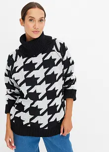 Pull col roulé à motif, bonprix