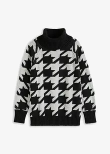 Pull col roulé à motif, bonprix