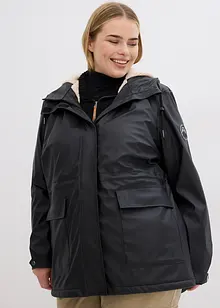 Veste de pluie avec doublure peluche en matière imperméable, bonprix