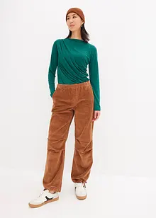 Pantalon parachute en velours côtelé, bonprix