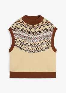 Pull sans manches norvégien, bonprix