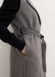 Gilet sans manches long en polaire bouclée, bonprix