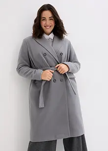 Manteau croisé court, aspect laine, bonprix