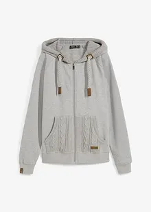 Sweat zippé à capuche avec poches, bonprix