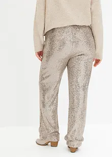 Pantalon en jersey à sequins, bonprix