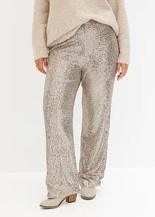 Pantalon en jersey à sequins, bonprix