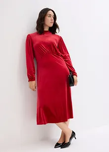 Robe midi en velours doux, bonprix