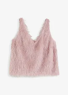 Blouse sans manches en maille poilue, bonprix