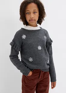 Pull fille en maille, bonprix