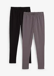 Lot de 2 leggings thermiques avec doublure en polaire douce, bonprix