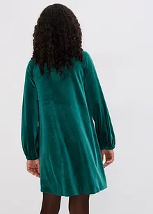 Robe fille en velours à volants, bonprix