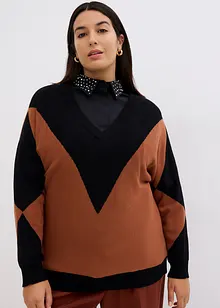 Pull à motif losange, bonprix