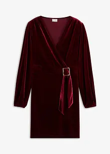 Robe mini en velours doux, style portefeuille, bonprix