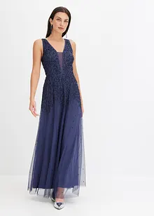 Robe longue avec une broderie en sequins, bonprix