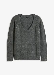 Pull avec strass, bonprix