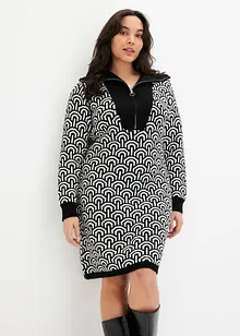 Robe en maille à motif, bonprix