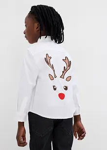 Chemise manches longues garçon à motif de Noël, bonprix