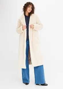 Manteau en polaire peluche avec col revers, bonprix