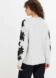 Pull en maille à col montant, bonprix