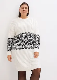 Robe en maille motif norvégien, bonprix