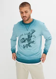 Sweat 100% coton aspect délavé, bonprix