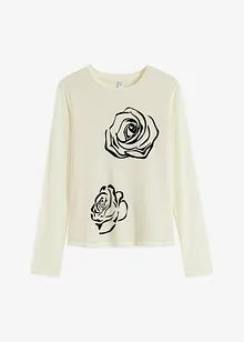 T-shirt en mesh à imprimé floqué, bonprix