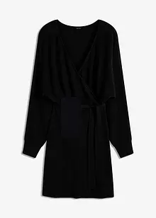 Robe en maille à col V, bonprix