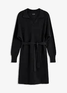 Robe en maille à col polo, bonprix