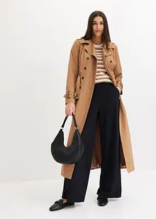 Trench-coat long ceinturé à la taille, bonprix