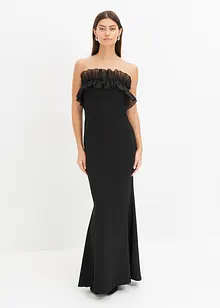 Robe col Bardot en crêpe texturé, bonprix