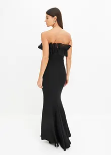 Robe col Bardot en crêpe texturé, bonprix