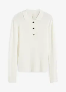 Polo en maille avec boutons décoratifs, bonprix