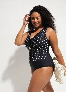 Maillot 1 pièce sculptant, maintien modéré, à fronces, bonprix