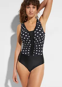 Maillot 1 pièce gainant en polyamide recyclé à effet sculptant léger, bonprix