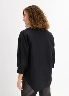 Chemisier oversize en coton, manches 3/4, bonprix