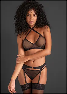 Soutien-gorge brassière + string + porte-jarretelles (ens. 3 pces), VENUS