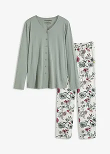 Pyjama avec patte de boutonnage, bonprix