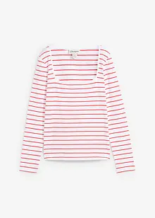 T-shirt manches longues encolure carrée, bonprix