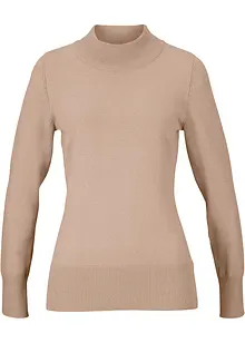 Pull basique en maille fine à col montant, bonprix