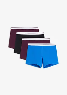 Lot de 4 boxers coton mi-longs pour femme, bonprix