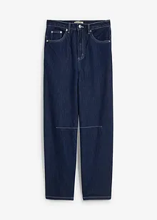 Jean Balloon taille haute et élastiquée, ultra doux, raccourci, bonprix