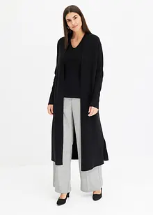 Gilet long en maille de viscose mélangée, bonprix