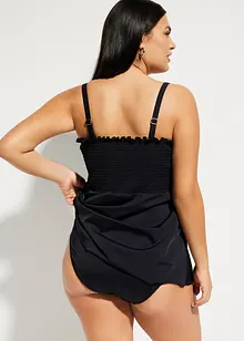 Tankini bandeau smocké (ens. 2 pces), bonprix