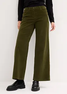 Pantalon large en velours côtelé, bonprix