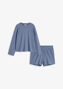 Ensemble d'intérieur en jersey gaufré avec short, bonprix